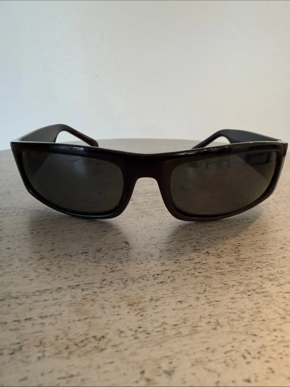 Men's Somatic Black Wrap Sunglasses - Classic thick frame Style